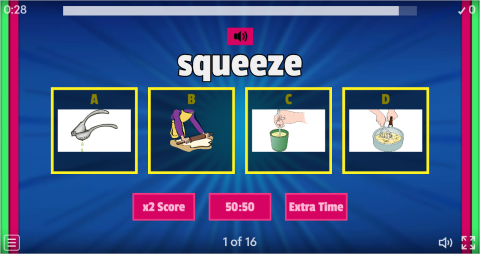 Cooking Verbs ESL Interactive Vocabulary Quiz Show