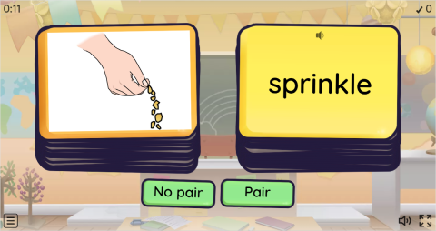 Cooking Verbs ESL Pair or No Pair Worksheet