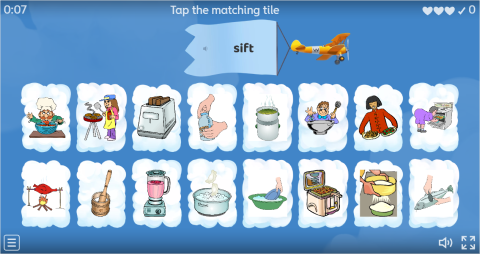 Cooking Verbs ESL Interactive Find The Match Worksheet