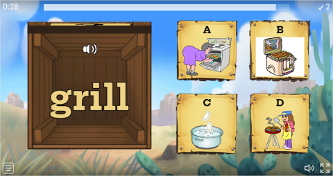 Cooking Verbs ESL Interactive Open The Box Worksheet