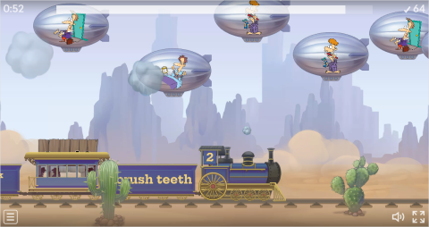 Daily Routines ESL Vocabulary Balloon Pop Game