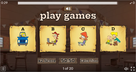 Daily Routines ESL Interactive Vocabulary Quiz Show