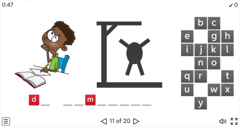 Daily Routines ESL Interactive Hangman Game