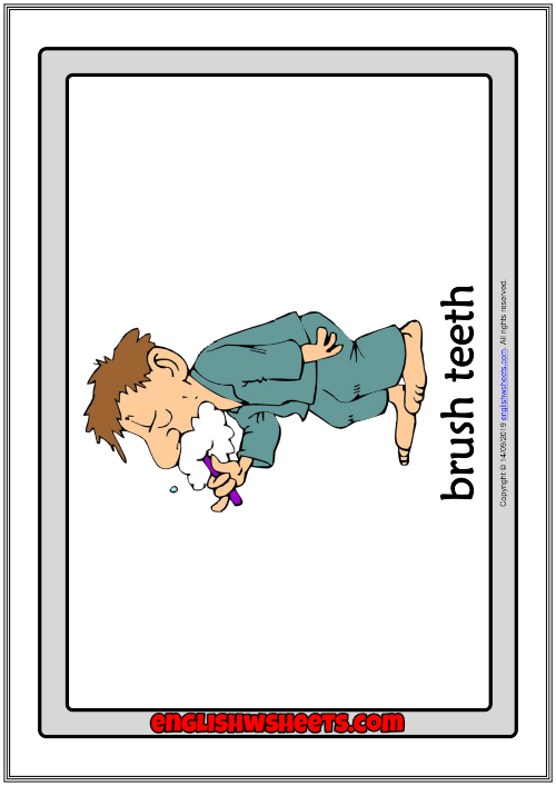 daily routine flashcards for kids