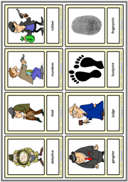 Detective Stories ESL Printable Vocabulary Learning Cards