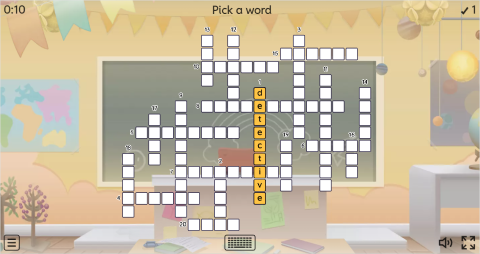 Detective Stories ESL Interactive Crossword Puzzle