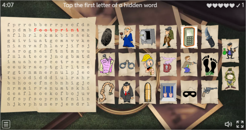 Detective Stories ESL Interactive Wordsearch Puzzle
