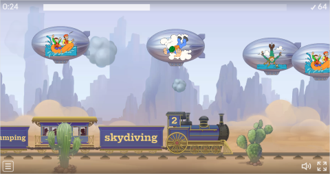 Extreme Sports ESL Vocabulary Balloon Pop Game