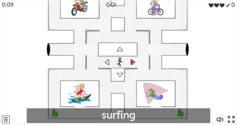 Extreme Sports ESL Vocabulary Maze Chase Game