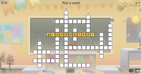 Family Members ESL Interactive Crossword Puzzle