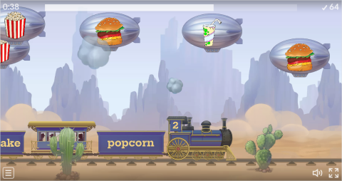 Fast Food ESL Vocabulary Balloon Pop Game