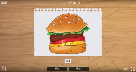 Fast Food ESL Interactive Vocabulary Flashcards