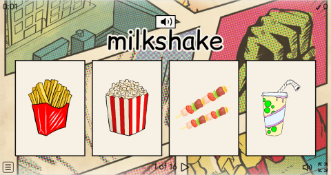 Fast Food ESL Interactive Vocabulary Quiz