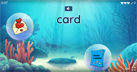 Father's Day ESL Vocabulary Flying Fruit Game