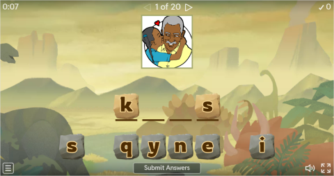 Father's Day ESL Interactive Spell The Word Worksheet