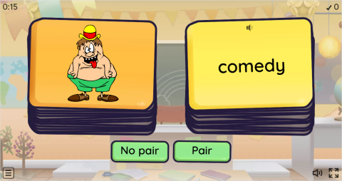 Types of Films ESL Pair or No Pair Worksheet