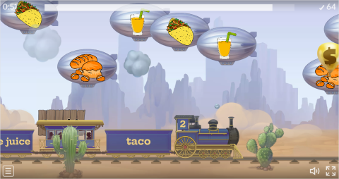 Food and Drinks ESL Vocabulary Balloon Pop Game