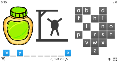 Food and Drinks ESL Interactive Hangman Game