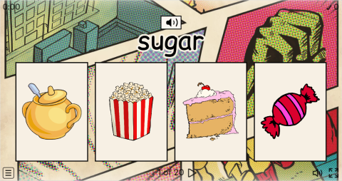 Food and Drinks ESL Interactive Vocabulary Quiz