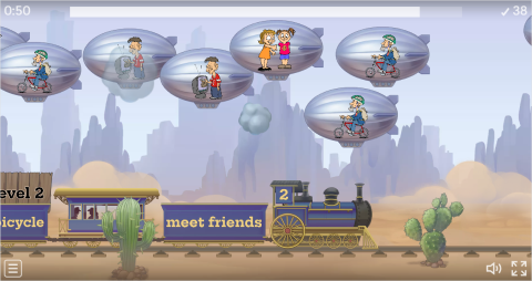 Free Time Activities ESL Vocabulary Balloon Pop Game