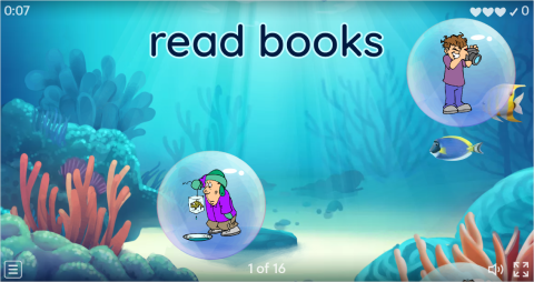 Free Time Activities ESL Vocabulary Flying Fruit Game