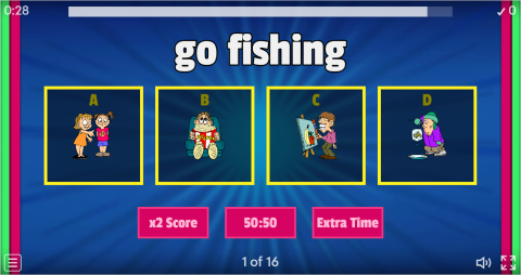 Free Time Activities ESL Interactive Vocabulary Quiz Show