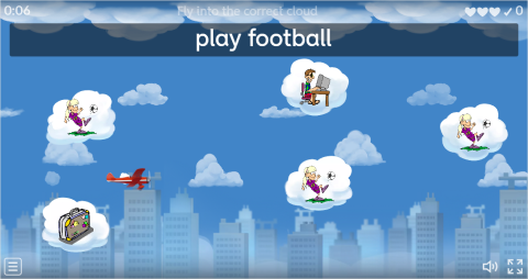 Free Time Activities ESL Vocabulary Airplane Game