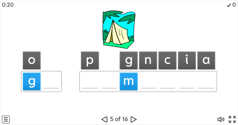 Free Time Activities Vocabulary ESL Interactive Anagram