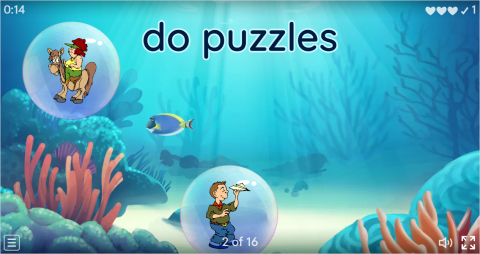 Free Time Activities ESL Vocabulary Flying Fruit Game