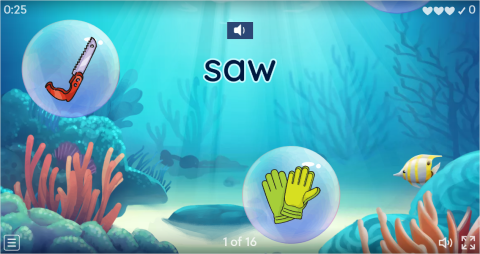 Gardening Tools ESL Vocabulary Flying Fruit Game