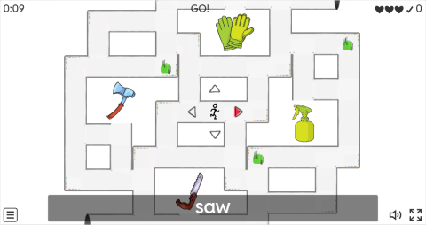 Gardening Tools ESL Vocabulary Maze Chase Game