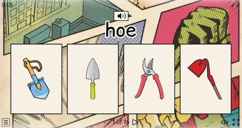 Gardening Tools ESL Interactive Vocabulary Quiz