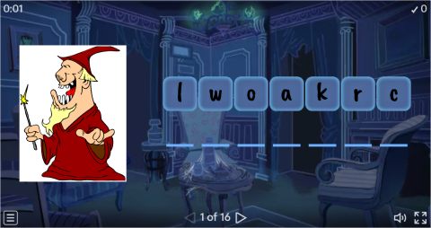 Halloween Vocabulary ESL Interactive Anagram