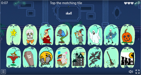Halloween ESL Interactive Find The Match Worksheet