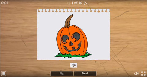 Halloween ESL Interactive Vocabulary Flashcards