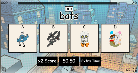 Halloween ESL Interactive Vocabulary Quiz Show