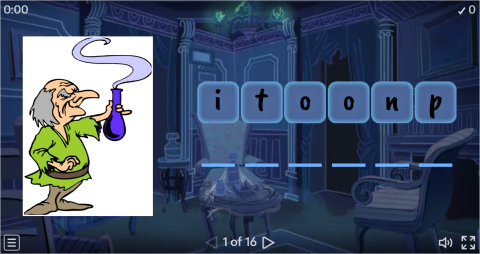 Halloween Vocabulary ESL Interactive Anagram