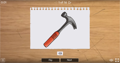 Hand Tools ESL Interactive Vocabulary Flashcards