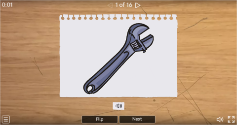 Hand Tools ESL Interactive Vocabulary Flashcards