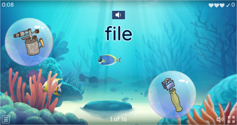 Hand Tools ESL Vocabulary Flying Fruit Game