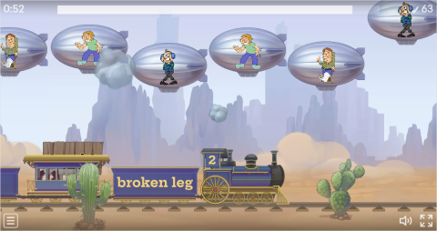 Health Problems ESL Vocabulary Balloon Pop Game