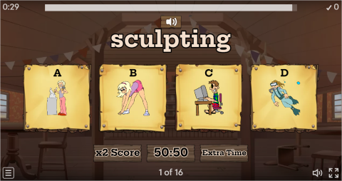 Hobbies ESL Interactive Vocabulary Quiz Show