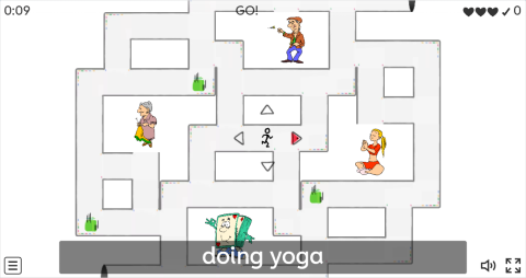 Hobbies ESL Vocabulary Maze Chase Game