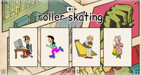 Hobbies ESL Interactive Vocabulary Quiz