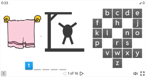 Hotel Vocabulary ESL Interactive Hangman Game