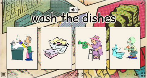 Household Chores ESL Interactive Vocabulary Quiz