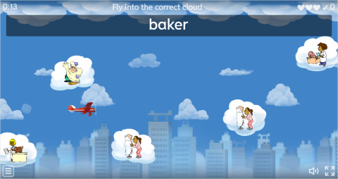 Jobs ESL Vocabulary Airplane Game