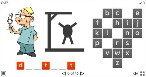 Jobs Vocabulary ESL Interactive Hangman Game