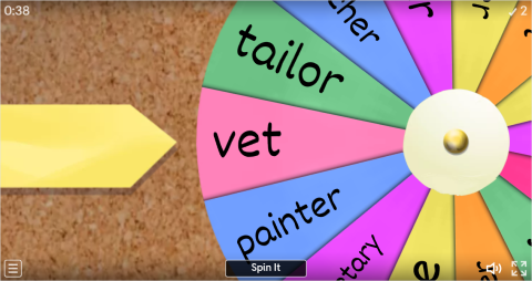 Jobs ESL Interactive Spin The Wheel Worksheet