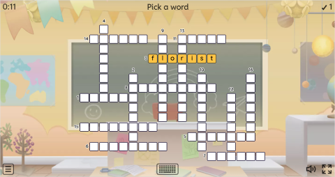 Jobs Vocabulary ESL Interactive Crossword Puzzle